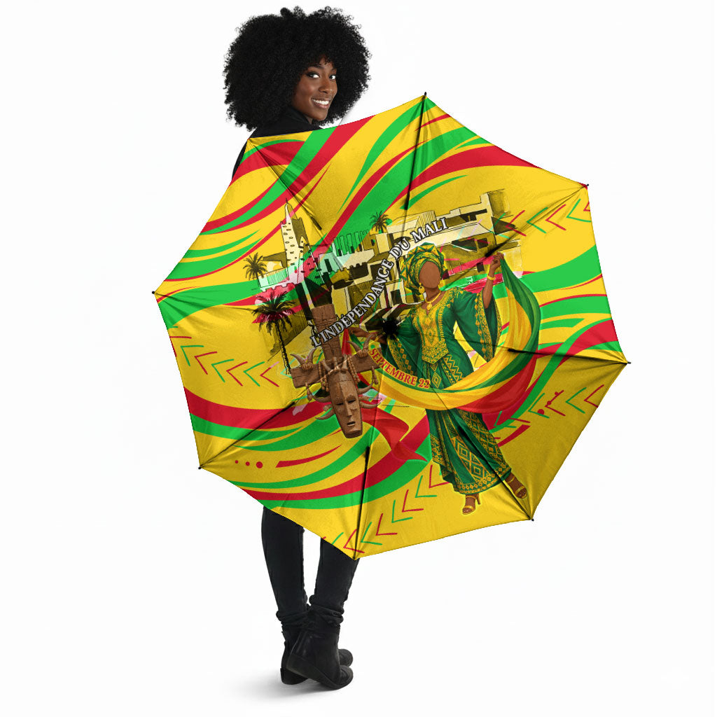 Mali Independence Day Umbrella Traditional West African Cultural Pride Flag Colors
