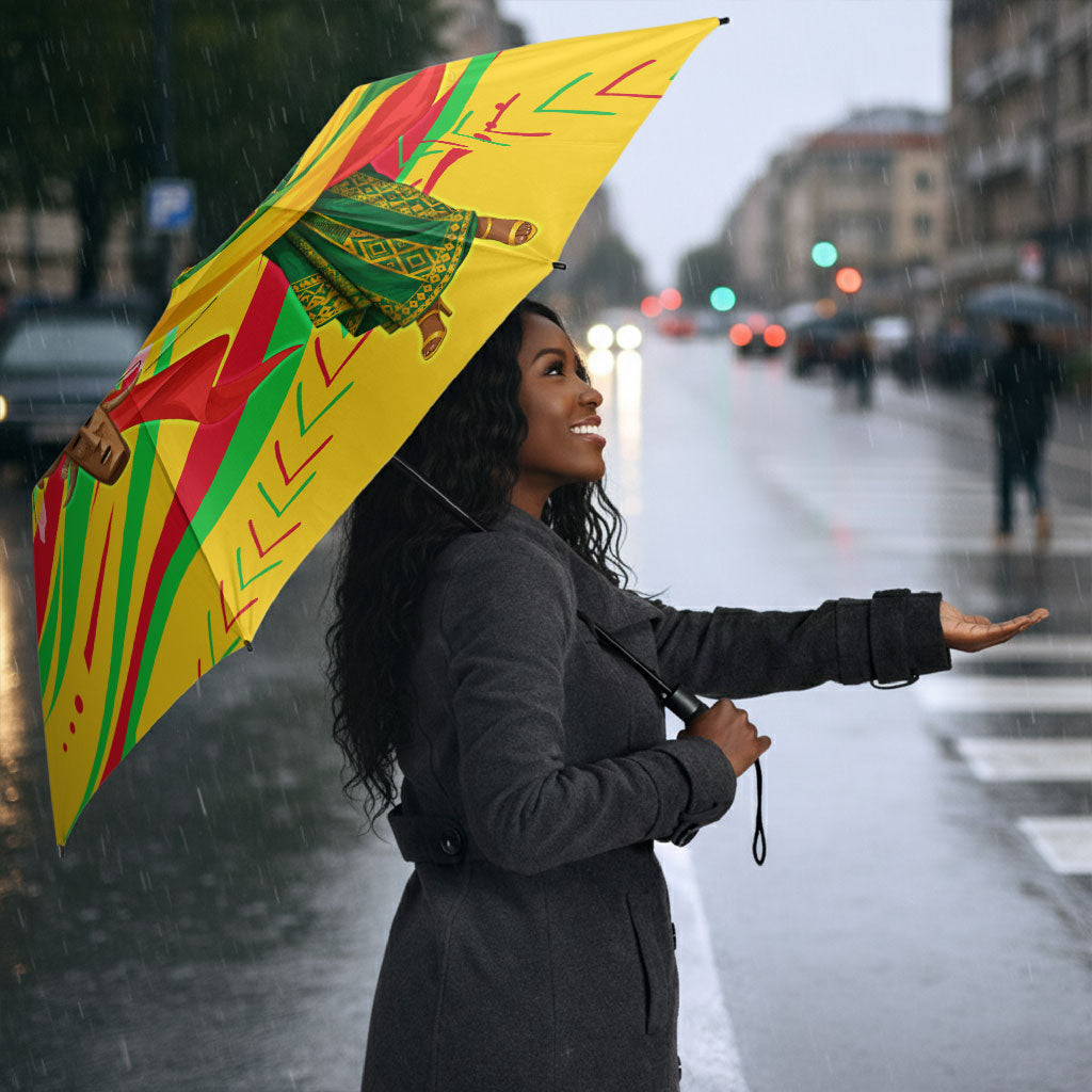 Mali Independence Day Umbrella Traditional West African Cultural Pride Flag Colors