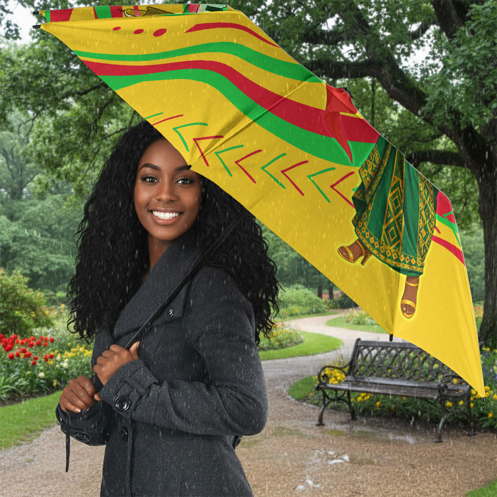 Mali Independence Day Umbrella Traditional West African Cultural Pride Flag Colors