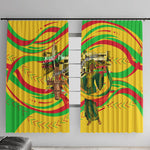 Mali Independence Day Window Curtain Traditional West African Cultural Pride Flag Colors