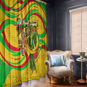 Mali Independence Day Window Curtain Traditional West African Cultural Pride Flag Colors
