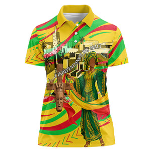 Mali Independence Day Women Polo Shirt Traditional West African Cultural Pride Flag Colors