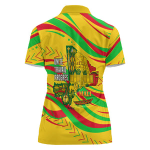 Mali Independence Day Women Polo Shirt Traditional West African Cultural Pride Flag Colors