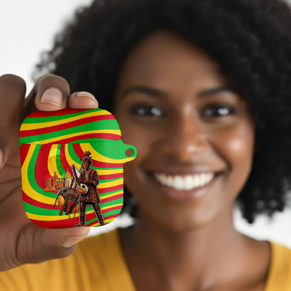 Mali Independence Day AirPods Case West African Kora Musician Cultural