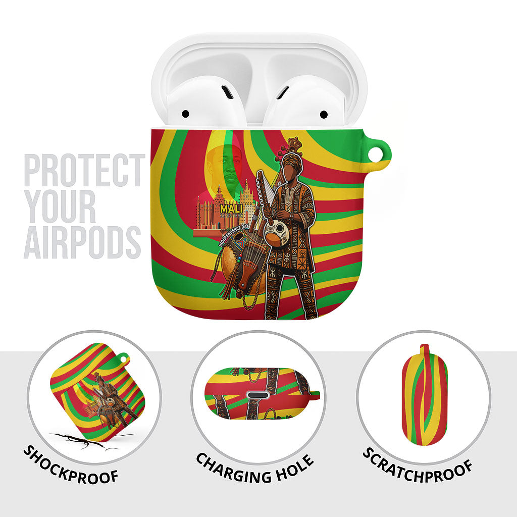 Mali Independence Day AirPods Case West African Kora Musician Cultural