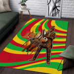Mali Independence Day Area Rug West African Kora Musician Cultural