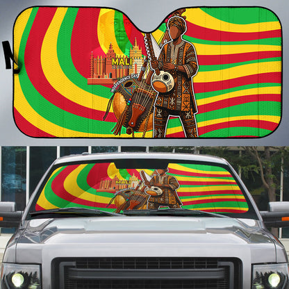 Mali Independence Day Auto Sun Shade West African Kora Musician Cultural
