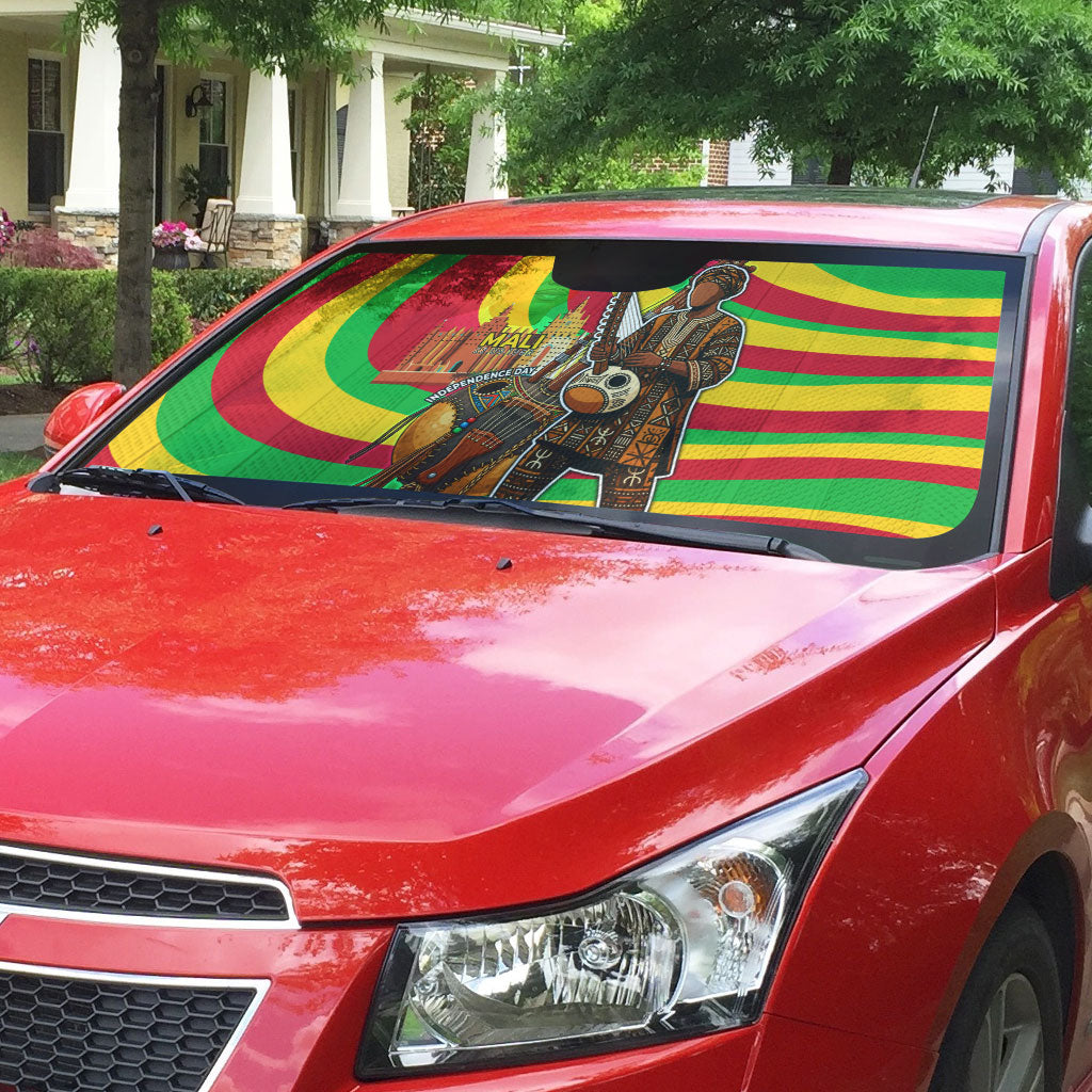 Mali Independence Day Auto Sun Shade West African Kora Musician Cultural