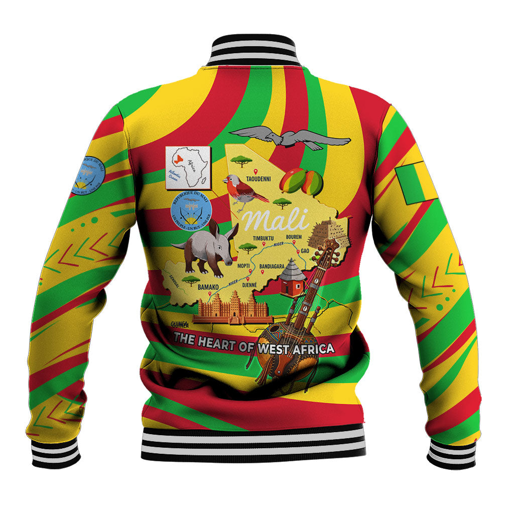 Mali Independence Day Baseball Jacket West African Kora Musician Cultural