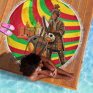 Mali Independence Day Beach Blanket West African Kora Musician Cultural