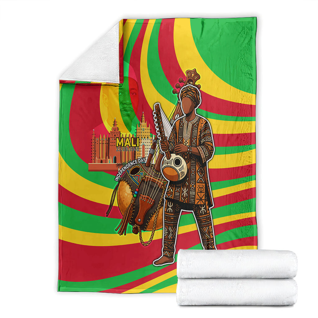 Mali Independence Day Blanket West African Kora Musician Cultural
