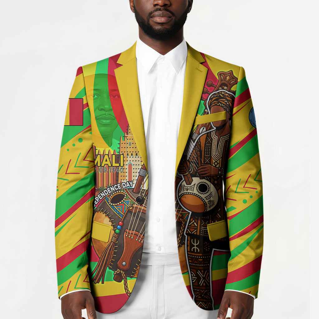 Mali Independence Day Blazer West African Kora Musician Cultural