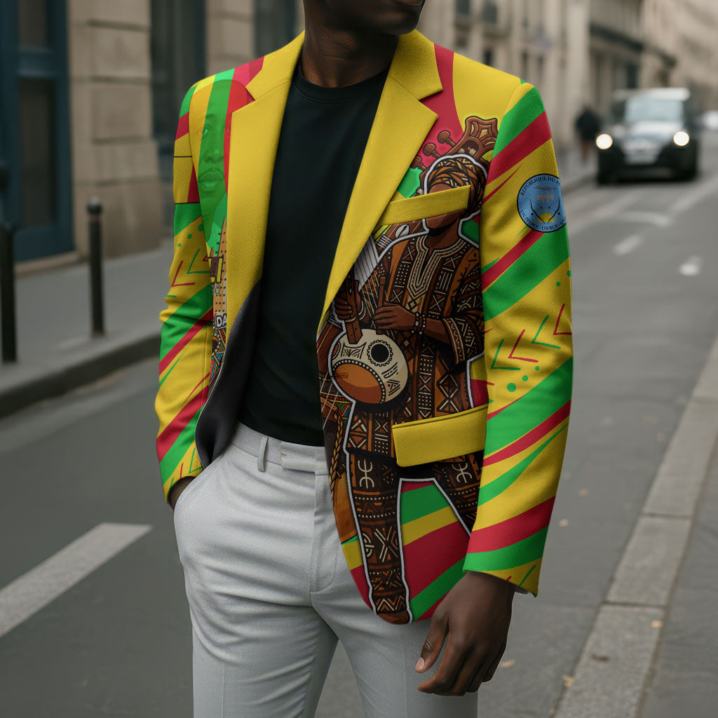Mali Independence Day Blazer West African Kora Musician Cultural