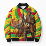 Mali Independence Day Bomber Puffer Jacket West African Kora Musician Cultural