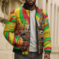 Mali Independence Day Bomber Puffer Jacket West African Kora Musician Cultural