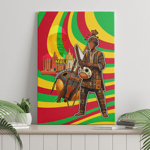 Mali Independence Day Canvas Wall Art West African Kora Musician Cultural