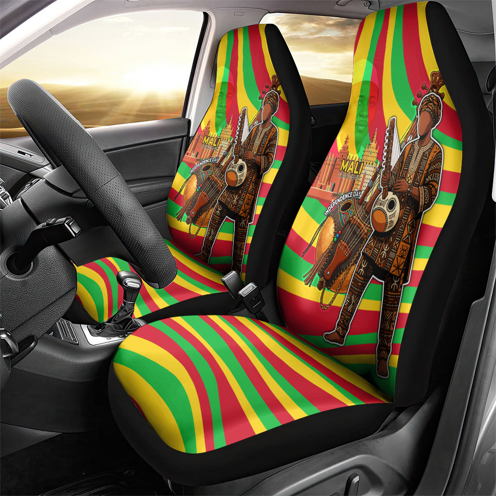 Mali Independence Day Car Seat Cover West African Kora Musician Cultural