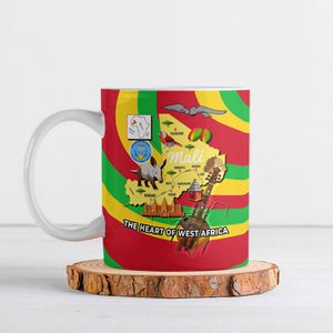 Mali Independence Day Ceramic Mug West African Kora Musician Cultural