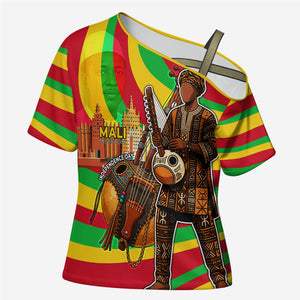 Mali Independence Day Cross Shoulder Shirt West African Kora Musician Cultural