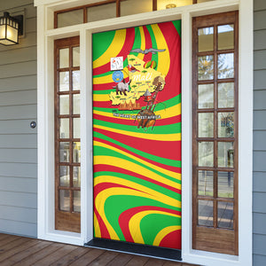 Mali Independence Day Door Cover West African Kora Musician Cultural