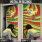 Mali Independence Day Door Cover West African Kora Musician Cultural