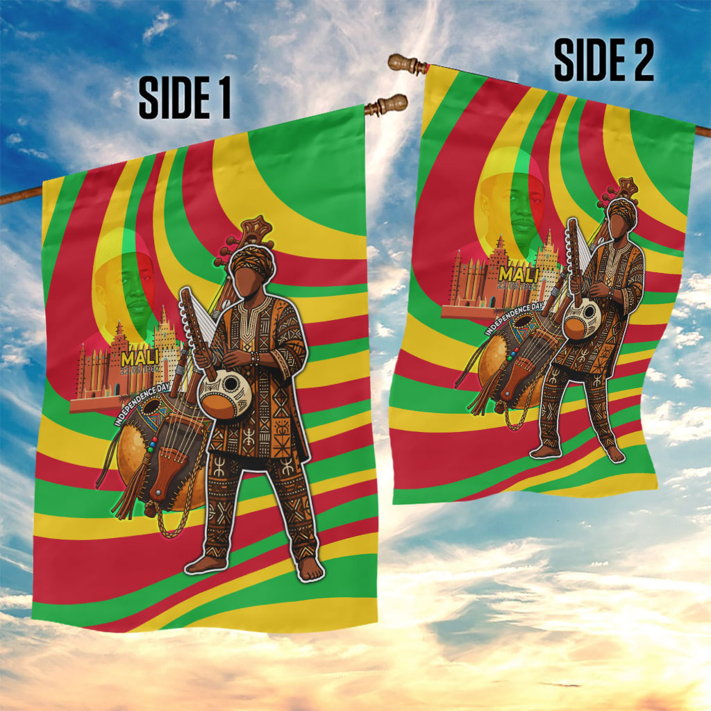 Mali Independence Day Garden Flag West African Kora Musician Cultural