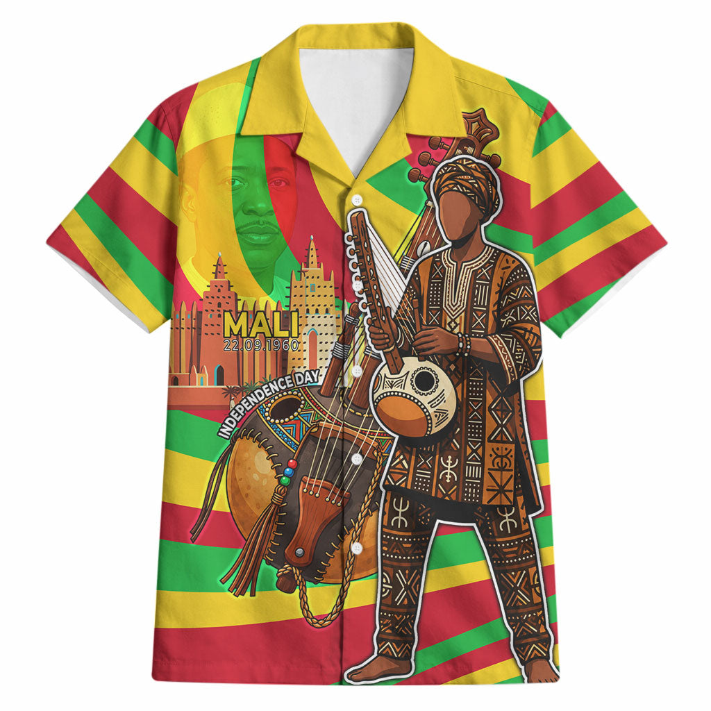 Mali Independence Day Hawaiian Shirt West African Kora Musician Cultural