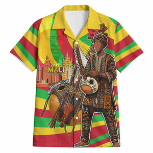 Mali Independence Day Hawaiian Shirt West African Kora Musician Cultural