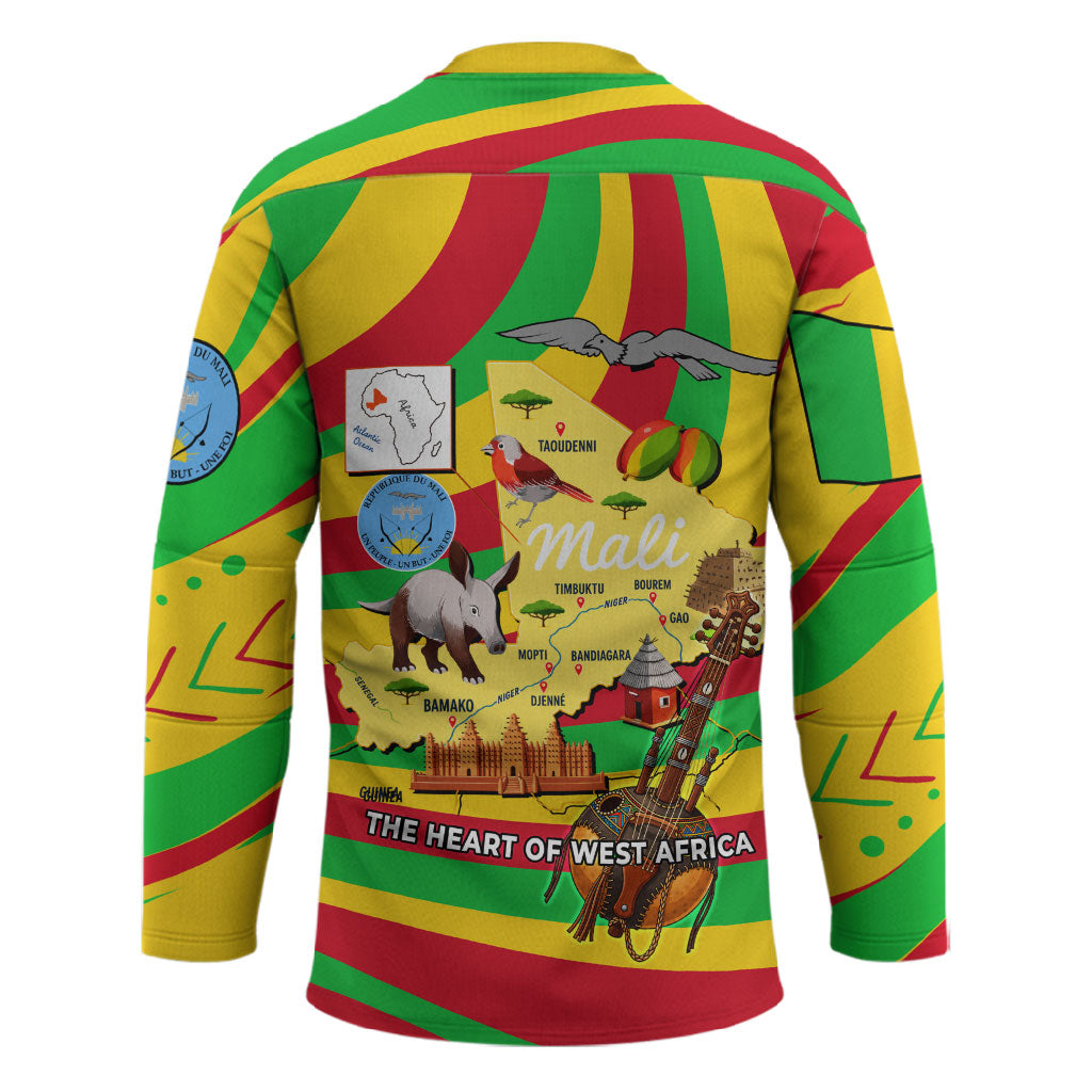 Mali Independence Day Hockey Jersey West African Kora Musician Cultural