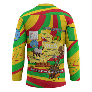 Mali Independence Day Hockey Jersey West African Kora Musician Cultural