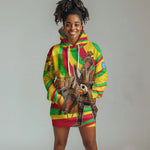Mali Independence Day Hoodie Dress West African Kora Musician Cultural