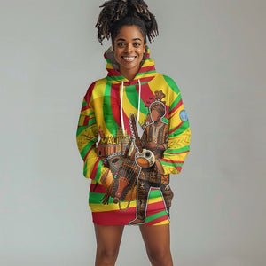 Mali Independence Day Hoodie Dress West African Kora Musician Cultural