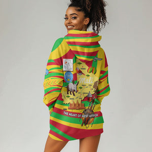 Mali Independence Day Hoodie Dress West African Kora Musician Cultural