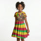 Mali Independence Day Kid Short Sleeve Dress West African Kora Musician Cultural