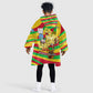 Mali Independence Day Kid Wearable Blanket Hoodie West African Kora Musician Cultural