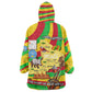 Mali Independence Day Kid Wearable Blanket Hoodie West African Kora Musician Cultural