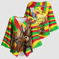 Mali Independence Day Kimono Sleeve Blouse West African Kora Musician Cultural