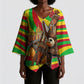 Mali Independence Day Kimono Sleeve Blouse West African Kora Musician Cultural