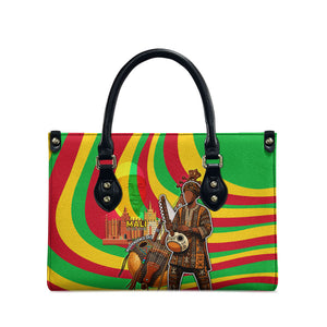 Mali Independence Day Leather Bag West African Kora Musician Cultural