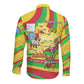 Mali Independence Day Long Sleeve Button Shirt West African Kora Musician Cultural