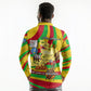 Mali Independence Day Long Sleeve Polo Shirt West African Kora Musician Cultural