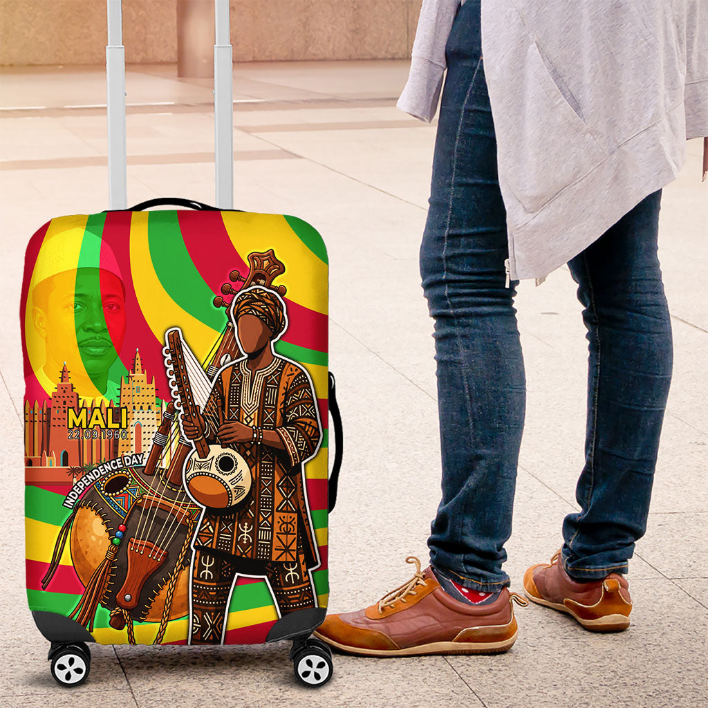 Mali Independence Day Luggage Cover West African Kora Musician Cultural