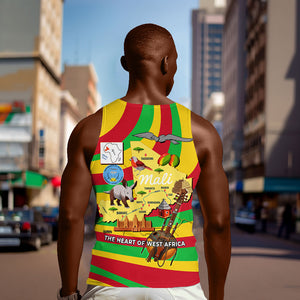 Mali Independence Day Men Tank Top West African Kora Musician Cultural