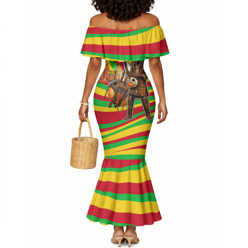 Mali Independence Day Mermaid Dress West African Kora Musician Cultural