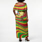 Mali Independence Day Off Shoulder Maxi Dress West African Kora Musician Cultural