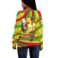 Mali Independence Day Off Shoulder Sweater West African Kora Musician Cultural