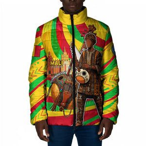 Mali Independence Day Padded Jacket West African Kora Musician Cultural