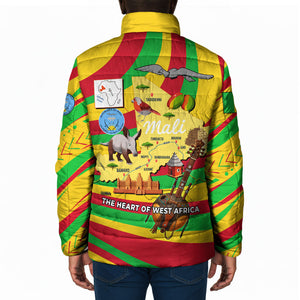 Mali Independence Day Padded Jacket West African Kora Musician Cultural