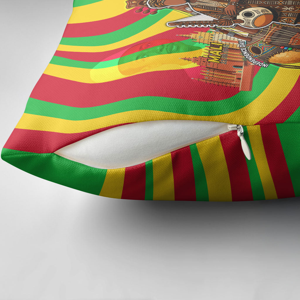Mali Independence Day Pillow Cover West African Kora Musician Cultural