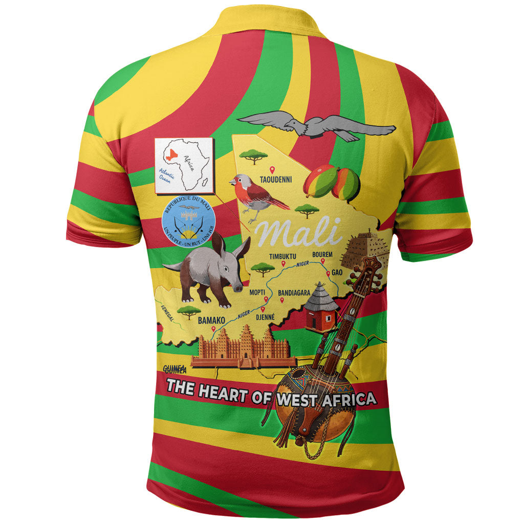 Mali Independence Day Polo Shirt West African Kora Musician Cultural